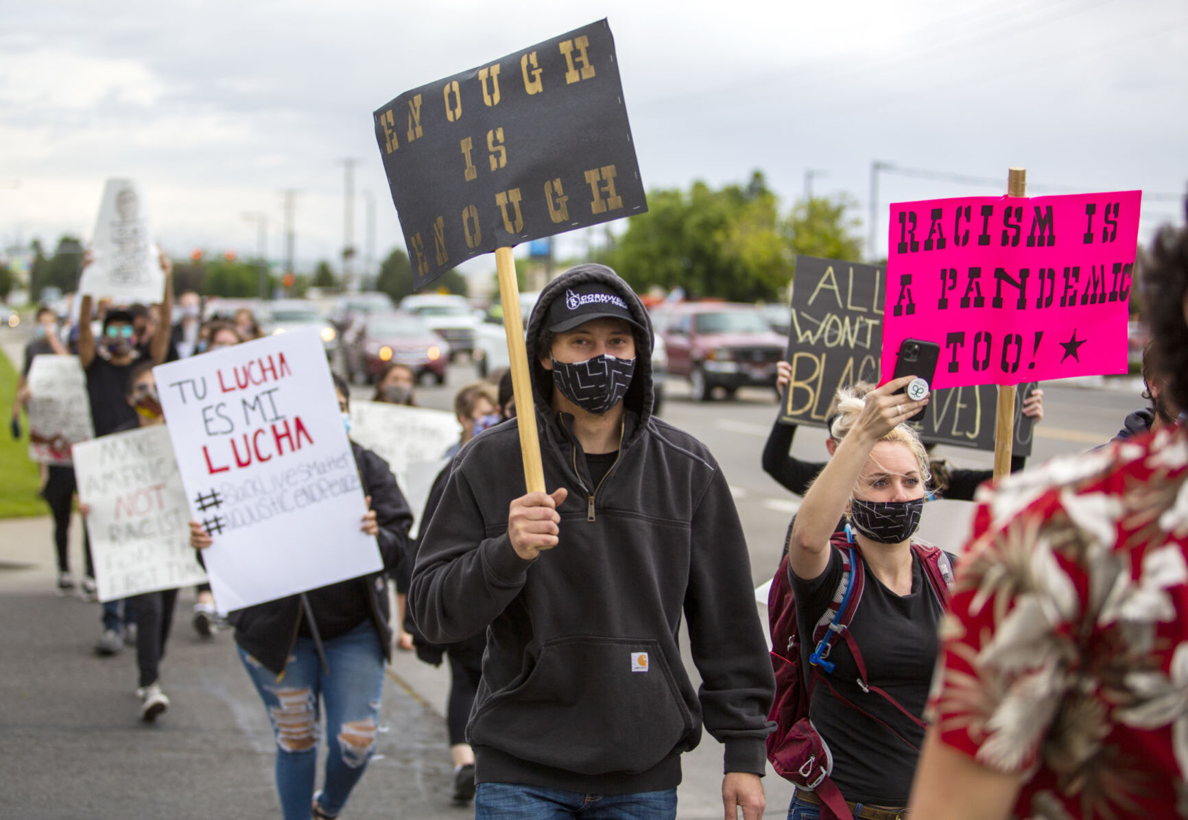 Citizens gather to protest police brutality